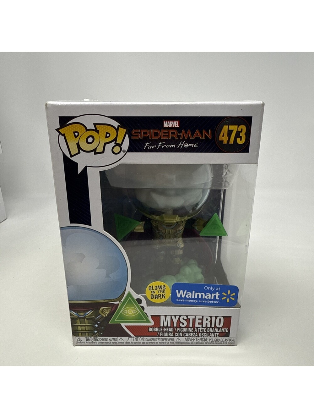 Funko Pop! Mysterio Spiderman Far From Home Glow in Dark Vinyl Figurine #473